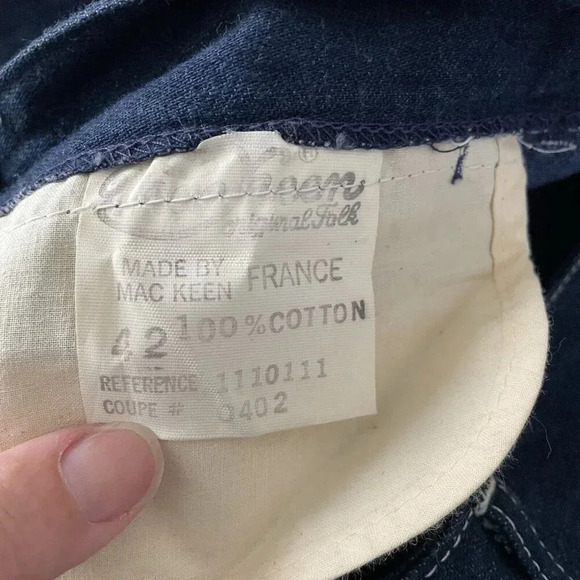 Vintage Mac Keen Women’s Jeans 30 High Waist Wide Leg Dark Blue Denim France - Picture 5 of 10